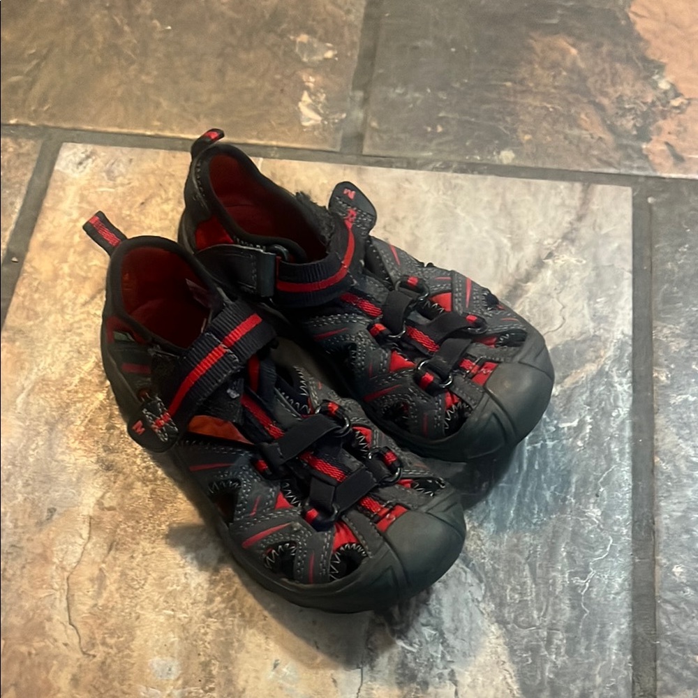 Merrell Kids Black and Red Water Shoes